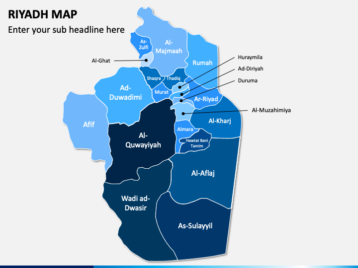 Riyadh Map PPT Slide 1