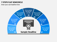 7 Steps Flat Semicircle PPT Slide 2