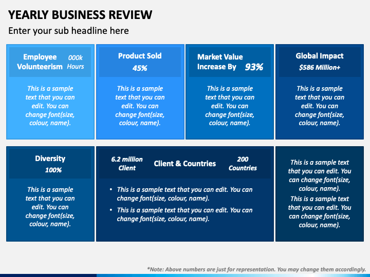 Yearly Business Review PowerPoint Template PPT Slides SketchBubble