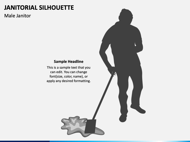 Janitorial Silhouette PPT Slide 1