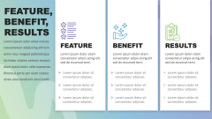 Feature, Benefit, Results PPT Slide 1
