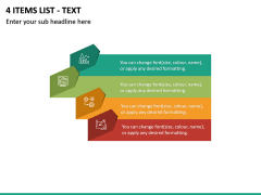 4 Items List - Text PPT Slide 2