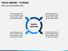 Cyclic Arrow 4 Stages PPT Slide 1