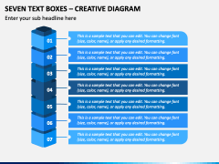 Seven Text Boxes - Creative Diagram PPT Slide 1