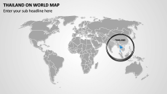 Thailand on World Map PPT Slide 2