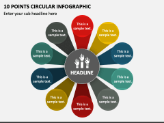 10 Points Circular Infographic PPT Slide 1