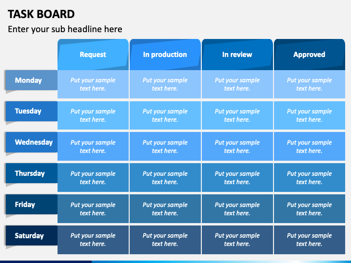 Task Board PowerPoint Template - PPT Slides