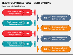 Beautiful Process Flow - Eight Options PPT Slide 1