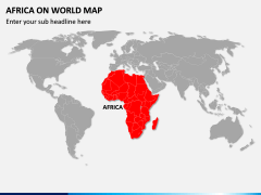 Africa on World Map PPT Slide 1