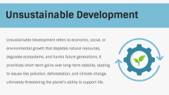 Unsustainable Development PPT Slide 2