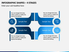 Infographic Shapes – 4 Stages PPT Slide 1