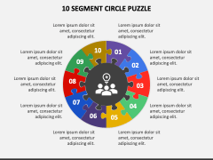 10 Segment Circle Puzzle PPT Slide 1