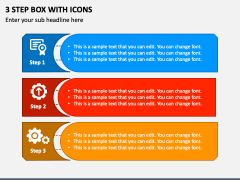 3 Step Box with Icons PPT Slide 1