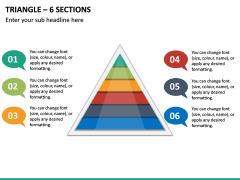 Triangle – 6 Sections PPT Slide 2