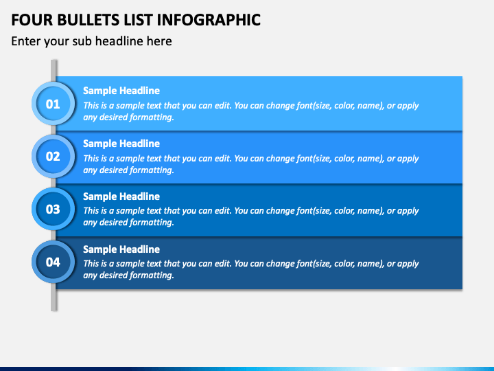 Four Bullets List Infographic PPT Slide 1