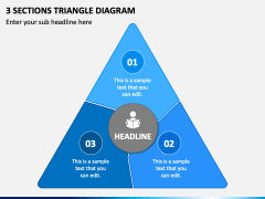 3 Sections Triangle Diagram PPT Slide 2