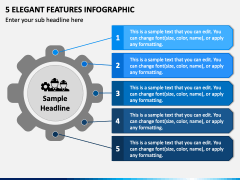5 Elegant Features Infographic PPT Slide 2