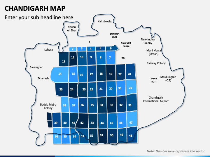 Chandigarh Map PPT Slide 1