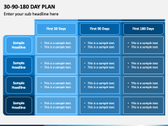 30 90 180 Day Plan PowerPoint and Google Slides Template - PPT Slides