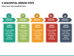 5 Sequential Arrow Steps PPT Slide 2