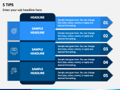 5 Tips PowerPoint Template - PPT Slides