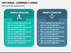 Text Boxes - Compare 2 Things PPT Slide 1
