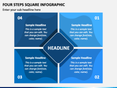 Four Steps Square Infographic PPT Slide 2
