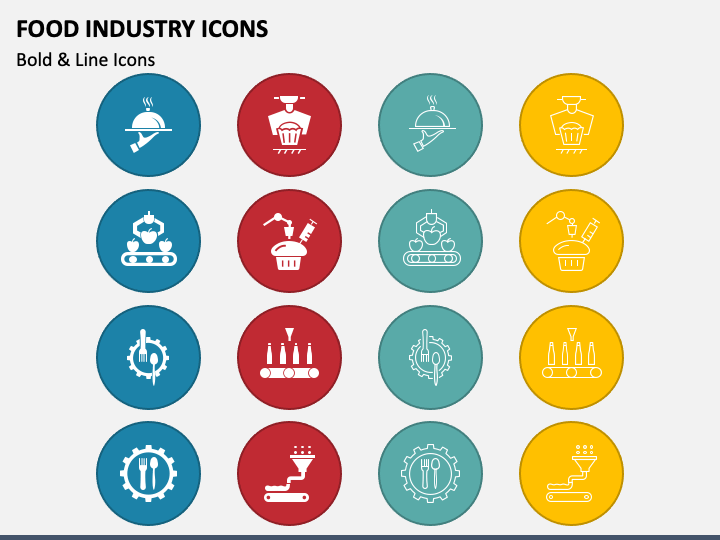 Food Industry Icons PPT Slide 1