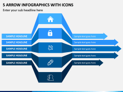 5 Arrow Infographics With Icons PPT Slide 1
