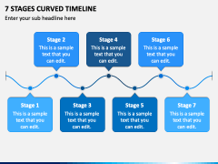 7 Stages Curved Timeline PPT Slide 2