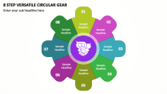 8 Step Versatile Circular Gear PPT Slide 1