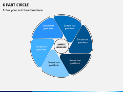 6 Part Circle PPT Slide 1