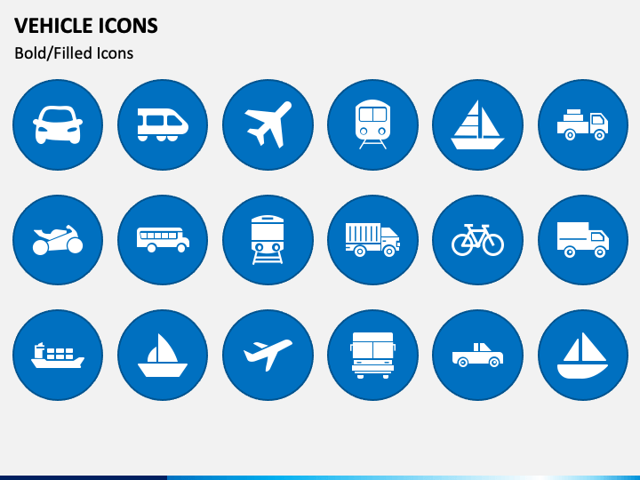 Vehicle Icons PPT Slide 1