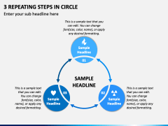 3 Repeating Steps in Circle PPT Slide 2