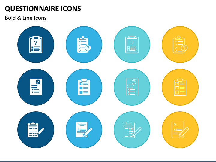 Questionnaire Icons PPT Slide 1