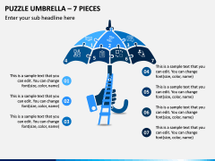 Puzzle Umbrella - 7 Pieces PPT Slide 1