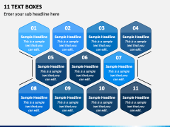 11 Text Boxes PPT Slide 1