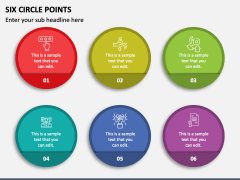 Six Circle Points PPT Slide 1