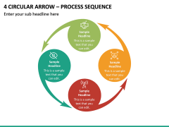 4 Circular Arrow - Process Sequence PPT Slide 2