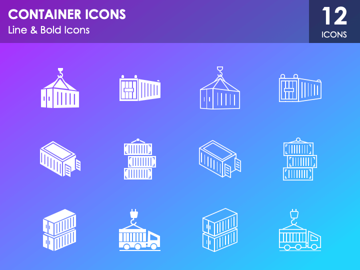 Container Icons for PowerPoint and Google Slides - PPT Slides