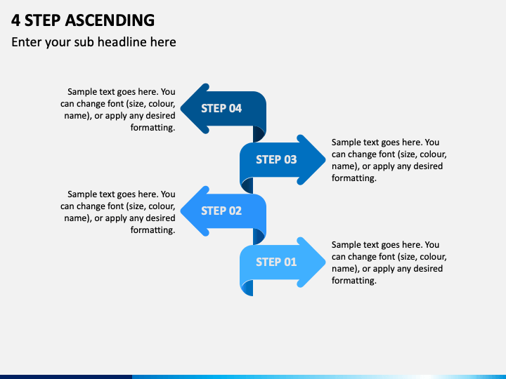 4 Steps Ascending PPT Slide 1