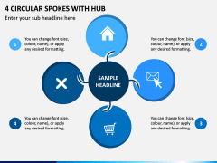 4 Circular Spokes With Hub PPT Slide 1