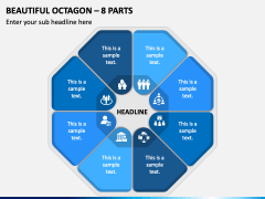 Beautiful Octagon - 8 Parts PPT Slide 2