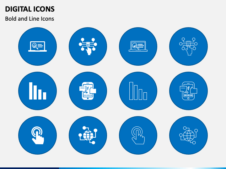 Digital Icons PPT Slide 1