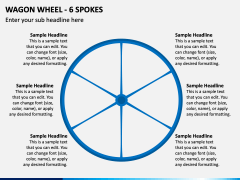 Wagon Wheel - 6 Spokes PPT Slide 1
