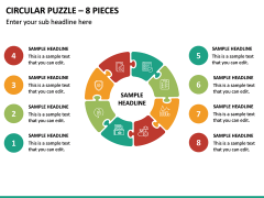 Circular Puzzle – 8 Pieces PPT Slide 2