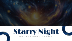 Starry Night Background Theme PPT Slide 1