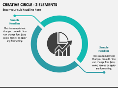 Creative Circle - 2 Elements PPT Slide 1