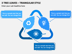 3 Tree Leaves - Triangular Style PPT Slide 1