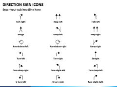 Direction Sign Icons PPT Slide 3